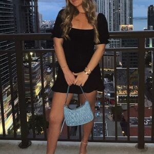 Black mini dress